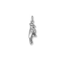 Sterling Silver 3D Pretty Cardinal Bird Charm for Charm Bracelet or Necklace - £20.78 GBP