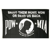 3x5 POW MIA POWMIA Bring Them Home Now or Send Us Back Flag 3&#39;x5&#39; House Banner - £3.82 GBP