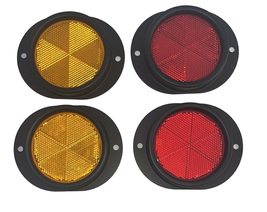 4 Military Vehicle Reflectors- 2 Each Red/Amber Lens + Black/Tan/Green B... - $738.59 MXN