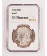 1885-O Silver Morgan Dollar Graded by NGC as MS-63 - $172.94