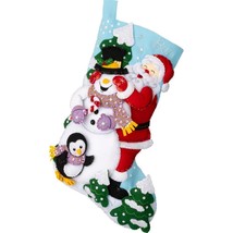 DIY Bucilla Guess Who Santa Christmas Felt Stocking Kit 89614E - £36.73 GBP