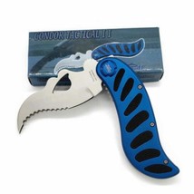 Frost Cutlery 3 1/2&quot; Condor Tactical II Blue Folding Pocket Knife Combo Edge - £7.75 GBP