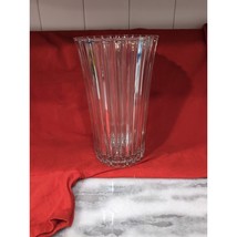 Cristal D&#39;Arques Athena Cut Lead Crystal Vase 9 5/8&quot;, Vertical Ribbed Design - £31.31 GBP