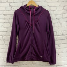 Adidas Climalite Sweatshirt Hoodie Womens Sz M Purple Full Zip Athletic ... - $19.79