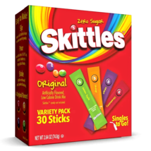 Skittles Singles To Go Drink Mix Variety Pack 30-CT With 4 Flavors SAME-DAY Ship - £9.74 GBP