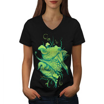 Wellcoda Octopus Beast Womens V-Neck T-shirt, Sea personage Graphic Desi... - £15.76 GBP