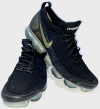 Nike Air VaporMax Flyknit 2 Shoes Mens 11 Black Metallic Gold 3 Plus 942842-015* - £57.55 GBP