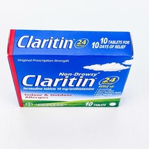 Claritin Non Drowsy Indoor Outdoor Allergy 24 Hour Relief 10ct Tablets BB07/25 - $9.74