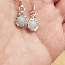Handmade Aquamarine Tear Drop Earrings. - $218.93 MXN