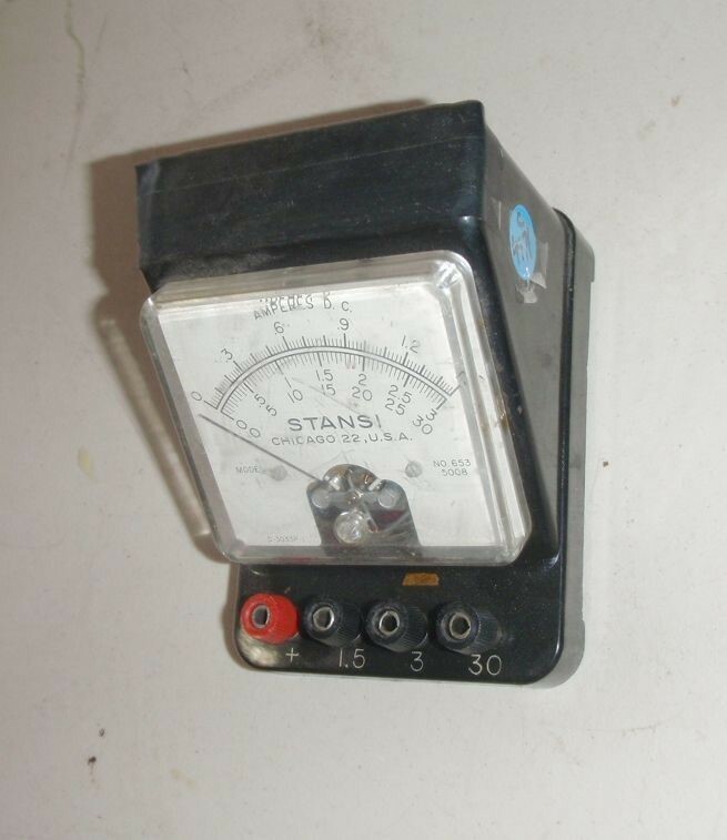 Stansi Fisher Table Top Meter Model 653 5008 - 0-1.5 Amperes DC - £15.03 GBP