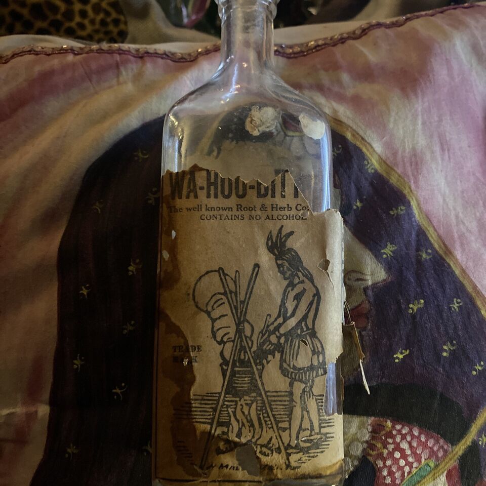 Primary image for C.K. WILSON'S WA-HOO BITTERS Rare Vintage Indian Bottle
