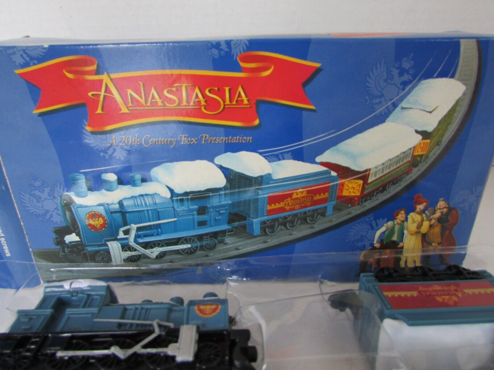 Anastasia 1997 4 Car Train Set Plastic Battery Operated Boxed - $8.98