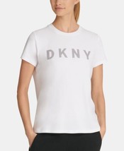 DKNY Womens Sport Logo T-Shirt Color White Size Large - £38.01 GBP