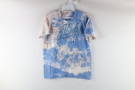 Hurley Womens Size Small Spell Out Script Acid Wash Short Sleeve T-Shirt Trippy - £19.31 GBP