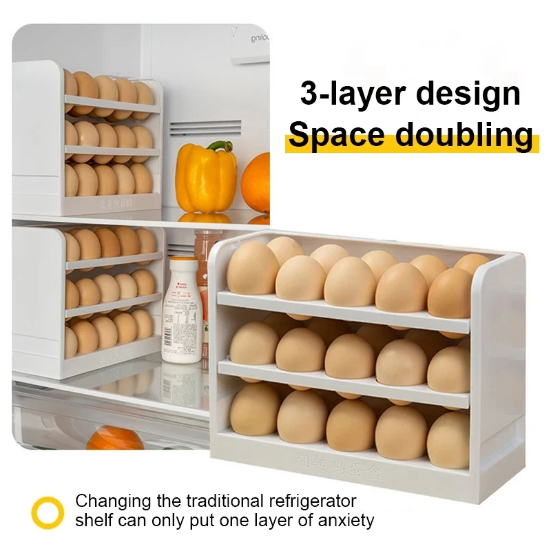 Play Kitchen Egg Storage Box Refrigerator Organizer Food Containers Fresh-keepin - £38.36 GBP