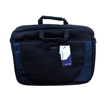 Targus Lightweight Neoprene Black Blue Trim Office Laptop Case Travel Ba... - $39.99