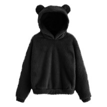 Womail Preppy Lovely With s Ear Solid Teddy Hoodie Pullover Sweatshirt Autumn Wo - £54.22 GBP