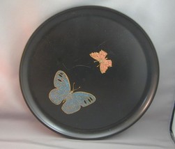 MCM Mid Century Couroc Of Monterrey Inlaid Butterfly Tray Butterlfies - £55.35 GBP