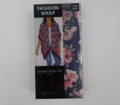 MARIO SERRANI ONE SIZE FITS MOST OUTLINED FLORAL BACKGRND FASHION SHAWL ... - $9.99