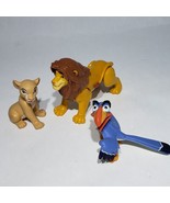 Disney Lion King Nala Zazu Bird and Poseable Mufasa Action Figures Cake ... - $14.95