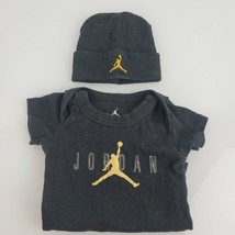 Nike Air Jordan Jumpman Short Sleeve Boys 2-Piece Set Newborn 3-6 M Blk Gold - £23.22 GBP