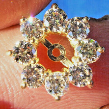 Earth mined Diamond Deco Earrings Jackets Solitaire Studs Enhancers Wrap... - £2,209.93 GBP