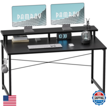 Pamray 47 Inch Small Computer Desk Monitor Stand Simple Office Desk Head... - $127.43