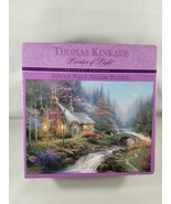 Ceaco Thomas Kinkade Twighlight Cottage Jigsaw Puzzle Missing 1 Piece - £7.45 GBP