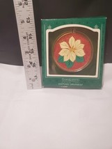 Vtg 1985 Collect Hallmark Keepsake Christmas Ornament Grandparents Poinsettia - £2.81 GBP
