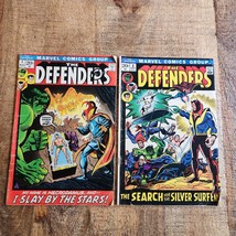 Defenders #1 2 Marvel Comics 1972 Bronze Age Key Hulk Silver Surfer VG 4.0 - $58.04