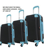 SET OF 2 Brio Luggage Hardside Spinner Expandable Suitcase #808 - Black/... - £93.61 GBP