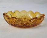 Vintage LE Smith Wright Heritage Moon And Stars Amber Ashtray Glass Trin... - $11.87