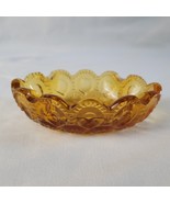 Vintage LE Smith Wright Heritage Moon And Stars Amber Ashtray Glass Trin... - $16.23 CAD