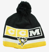 Pittsburgh Penguins  CCM Retro KQ82Z NHL Hockey Pom Pom Knit Hat/Beanie/Toque - £16.69 GBP