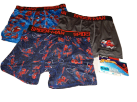 Spiderman Underwear Boys Large 10 Boxer Briefs NEW Compression Wicking S... - £16.87 GBP