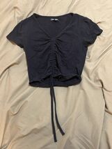 Wild Fable Women’s Black Cinch Front Going Out Top Size XS Short Sleeve ... - $89.85 MXN