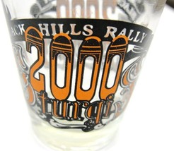 2000 Black Hills Rally Sturgis Orange Black Shot Glass Man Cave Bar - £14.00 GBP