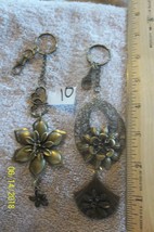 purse jewelry bronze color keychain backpack filigree charm 10 lot of 2 - $7.59