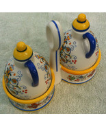 Artistic ceramic Oil and vinegar set - $14.50
