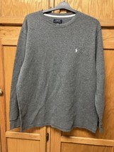 Men Polo Ralph Lauren Sleepwear Shirt Size Xxl 2XL Crew Neck Dark Gray Color - £14.34 GBP