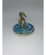 LILLY PULITZER Ring Holder Seahorse &#39;Wade &amp; Sea&#39; Jewelry Trinket Dish 4”... - $19.80