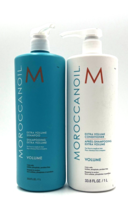 Moroccanoil Extra Volume shampoo &amp; Conditioner/Fine Medium Hair 33.8 oz Duo - £102.83 GBP