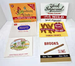 Lot 6 Antique Cigar Box Tobacco Labels Canadian Club York Imperial Tampa... - $14.36