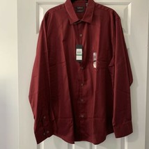 Van Heusen Men’s Classic Fit Burgundy Button Down Shirt Size Large - $14.85