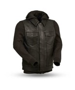 Men&#39;s Biker Leather Vest Ultra Soft Kent Cow Hide Motorcycle Vest by Fir... - £157.37 GBP