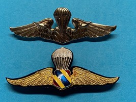 Thailand, Parachutist, Para Wings, Police, Airborne, Metal, Grouping Of 2 - $20.00