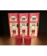 Vintage Bicycle Poker Chips Plastic Stacking White, Red, Blue. Lot of 3 boxes  - $27.41