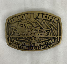 Dyna Vintage Union Pacific Railroad Belt Buckle Solid Brass Provo Utah USA - £34.06 GBP