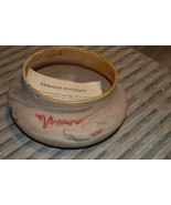 Vintage Nemadji Native American Pottery, red swirls, 5” diameter - $45.00