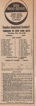 VINTAGE 1971 Pittsburgh Condors ABA Basketball Newspaper Advertisement - £23.39 GBP